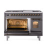 ILVE_UP48FNMPMGB_Nostalgie_II_48"_Dual_Fuel_Range_main_oven_door_opened