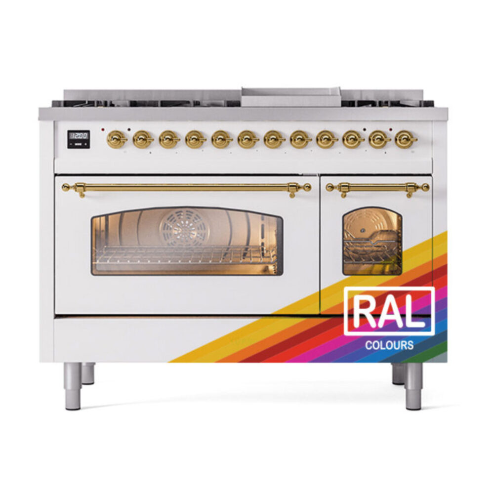 ILVE_UP48FNMPRAGLP_Nostalgie_II_48"_Dual_Fuel_Range_front_view