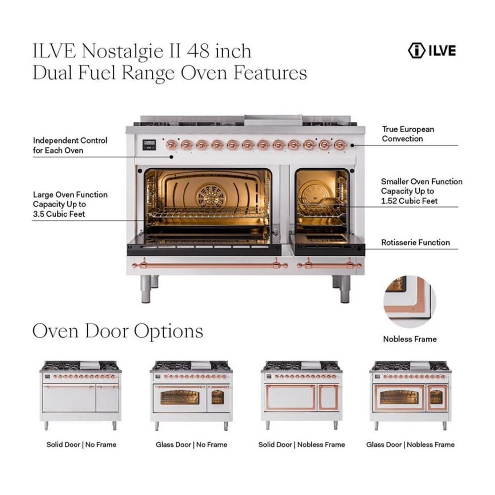 ILVE UP48F Nostalgie II 48 inch Dual Fuel Range