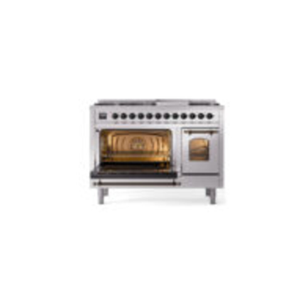 ILVE UP48F Nostalgie II 48 inch Dual Fuel Range with 5.02 cu. ft. Total Double Oven Capacity