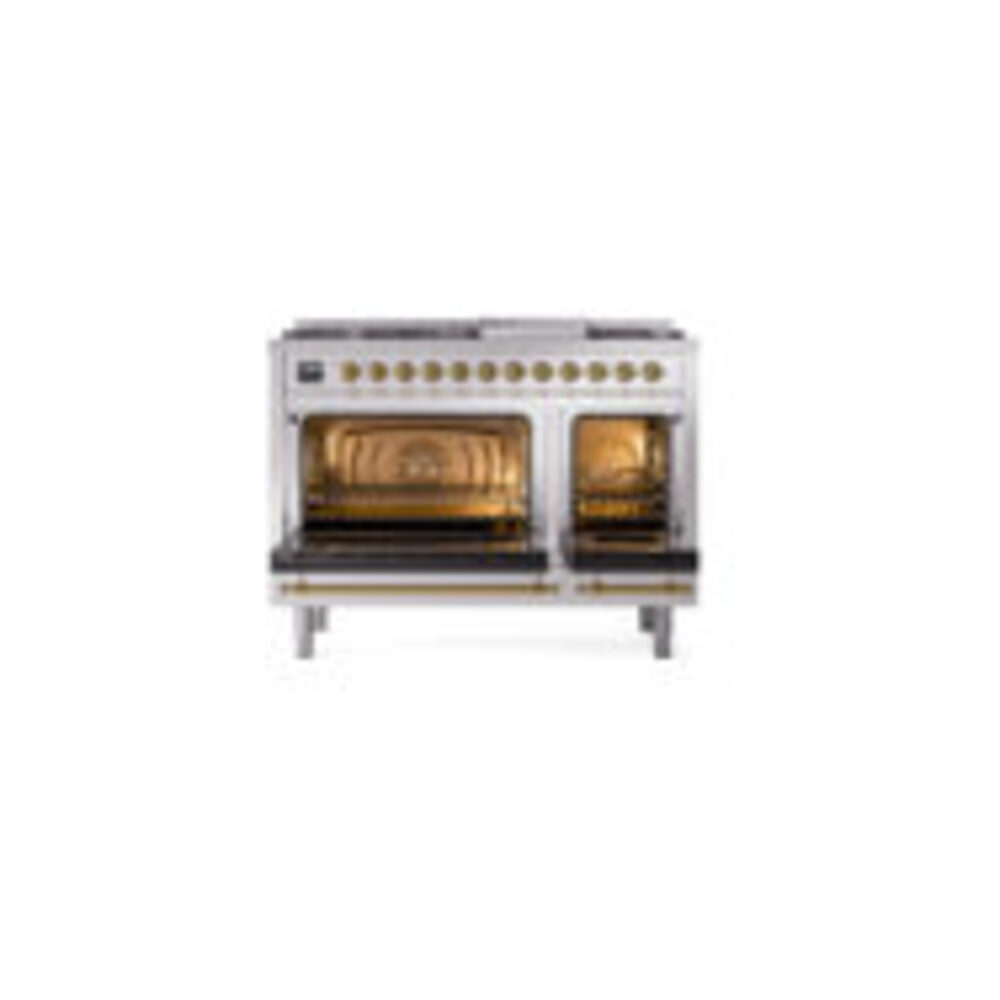 ILVE_UP48FNMPSSGLP_Nostalgie_II_48"_Dual_Fuel_Range_oven_door_opened