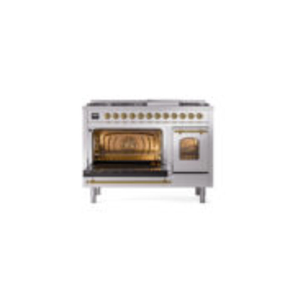 ILVE_UP48FNMPSSGLP_Nostalgie_II_48"_Dual_Fuel_Range_main_oven_door_opened