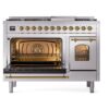 ILVE_UP48FNMPSSG_Nostalgie_II_48"_Dual_Fuel_Range_main_oven_door_opened