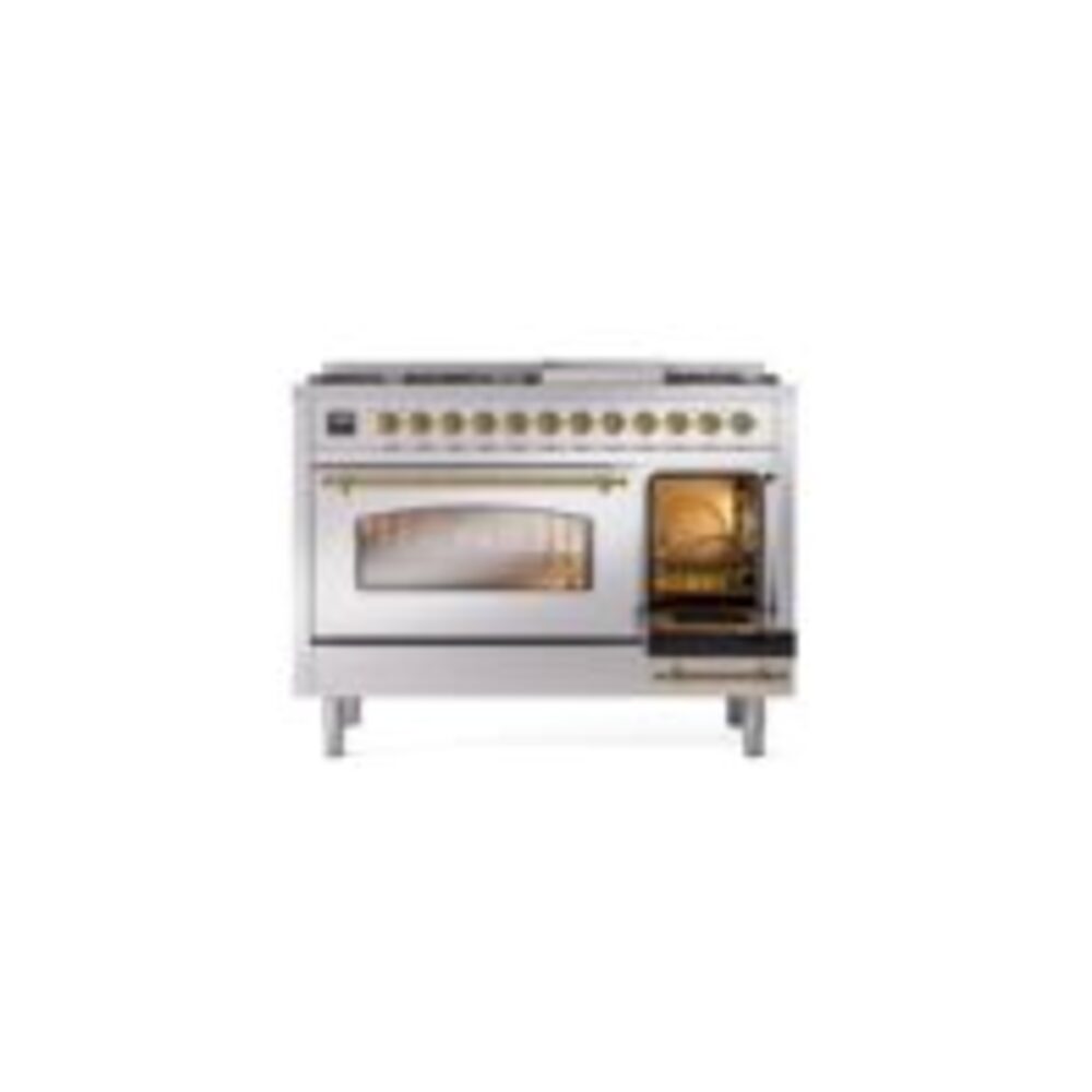 ILVE_UP48FNMPSSG_Nostalgie_II_48"_Dual_Fuel_Range_side_oven_door_opened
