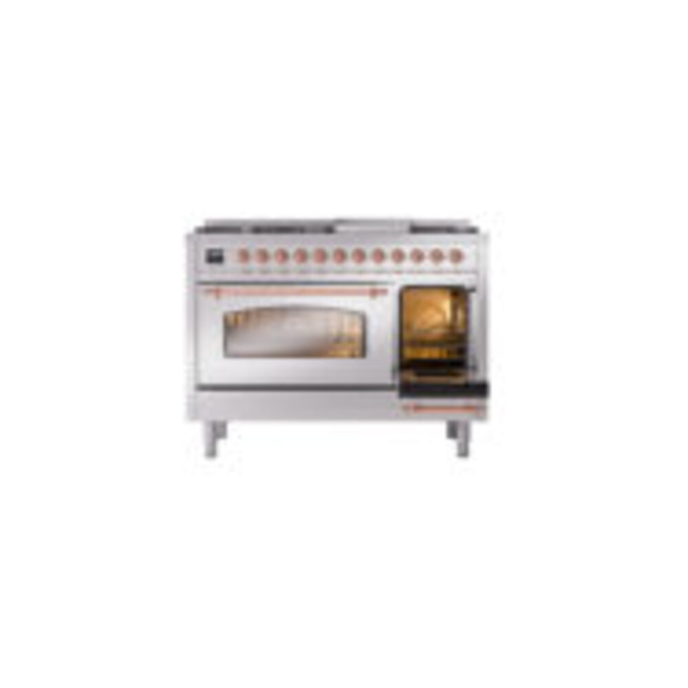 ILVE_UP48FNMPSSPLP_Nostalgie_II_48"_Dual_Fuel_Range_side_oven_door_opened