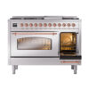 ILVE_UP48FNMPSSP_Nostalgie_II_48"_Dual_Fuel_Range_side_oven_door_opened