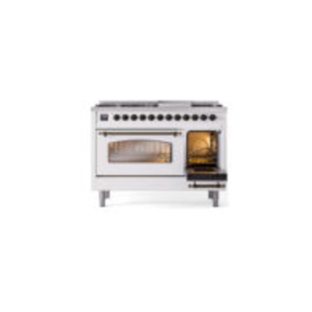 ILVE UP48F Nostalgie II 48 inch Dual Fuel Range with 5.02 cu. ft. Total Double Oven Capacity