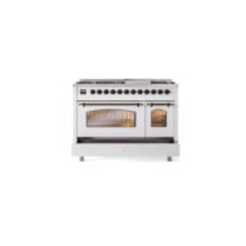 ILVE UP48F Nostalgie II 48 inch Dual Fuel Range with 5.02 cu. ft. Total Double Oven Capacity