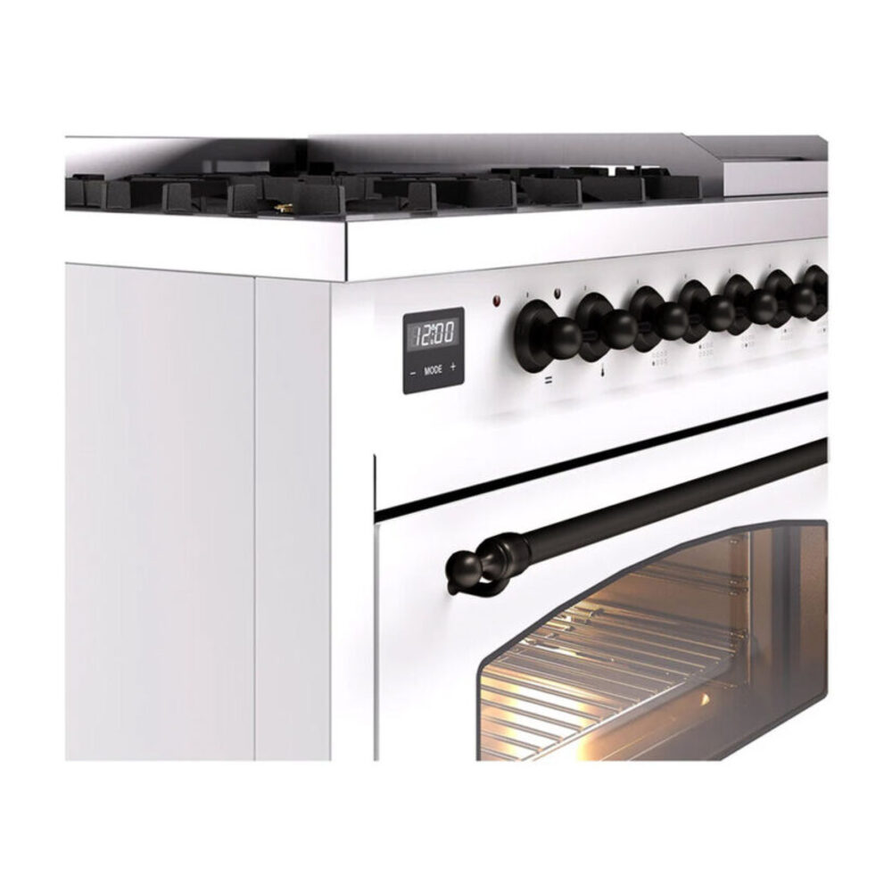 ILVE UP48F Nostalgie II 48 inch Dual Fuel Range with 5.02 cu. ft. Total Double Oven Capacity
