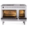 ILVE_UP48FNMPWHCLP_Nostalgie_II_48"_Dual_Fuel_Range_oven_door_opened