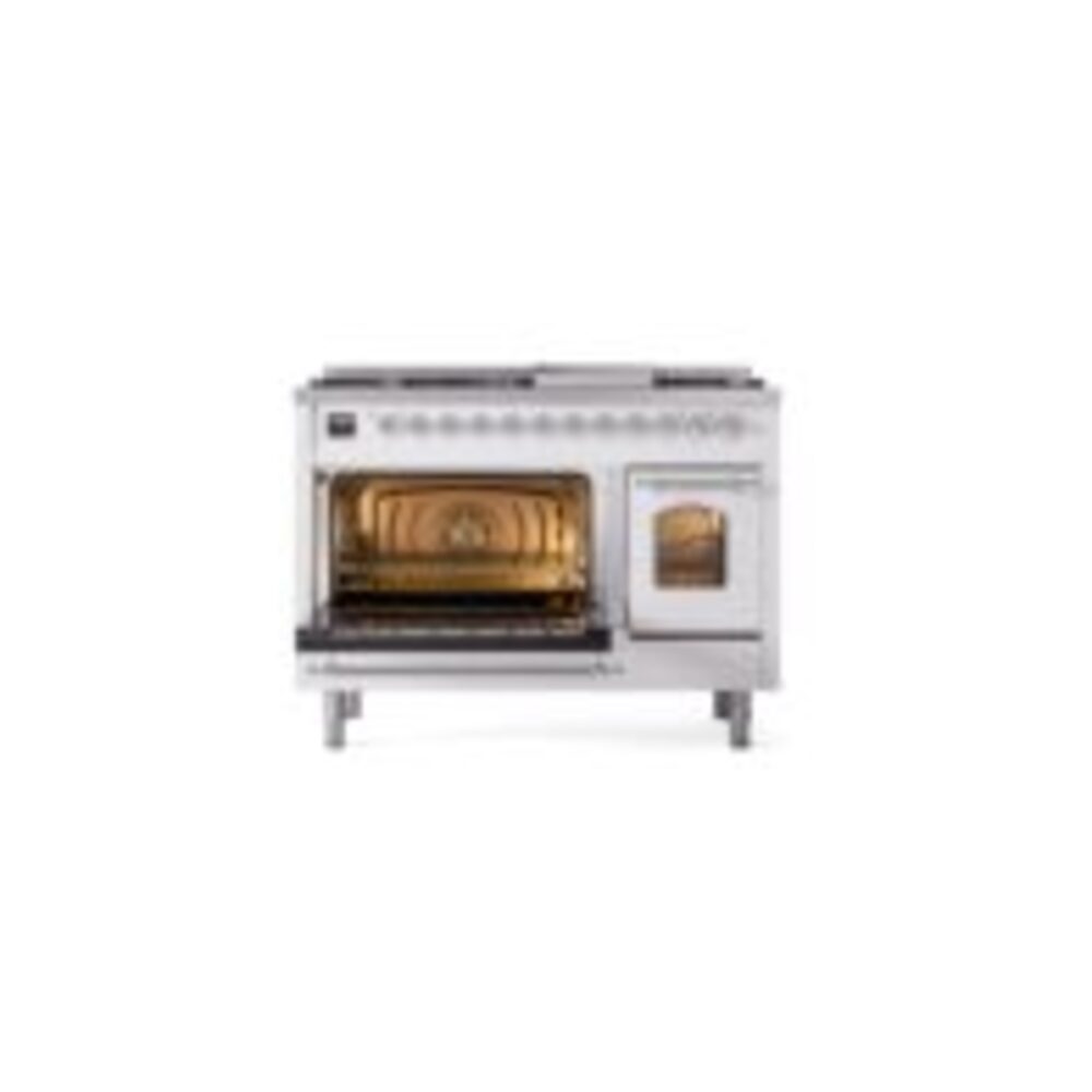 ILVE_UP48FNMPWHCLP_Nostalgie_II_48"_Dual_Fuel_Range_main_oven_door_opened