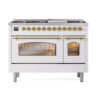ILVE_UP48FNMPWHGLP_Nostalgie_II_48"_Dual_Fuel_Range_front_view
