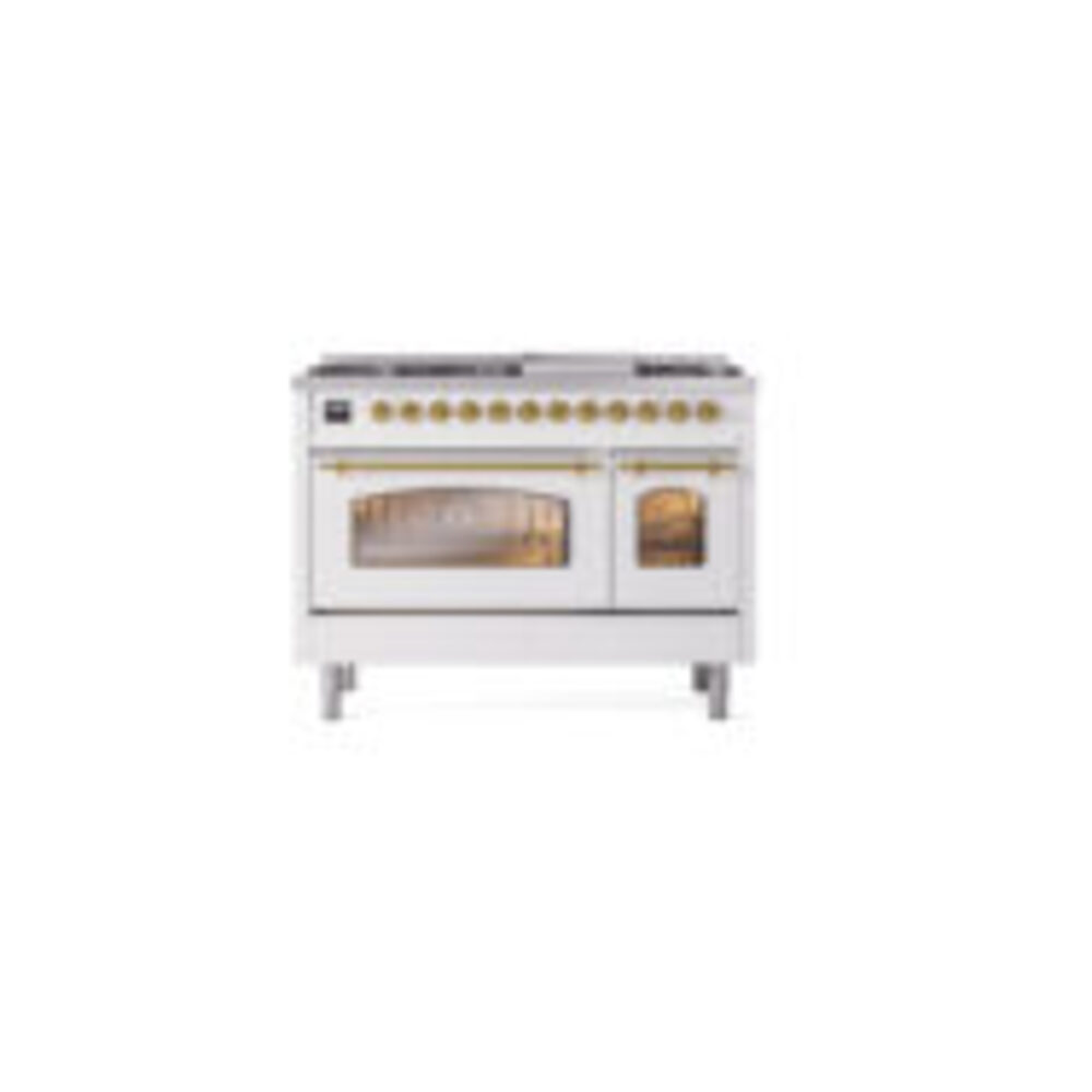 ILVE_UP48FNMPWHGLP_Nostalgie_II_48"_Dual_Fuel_Range_front_view