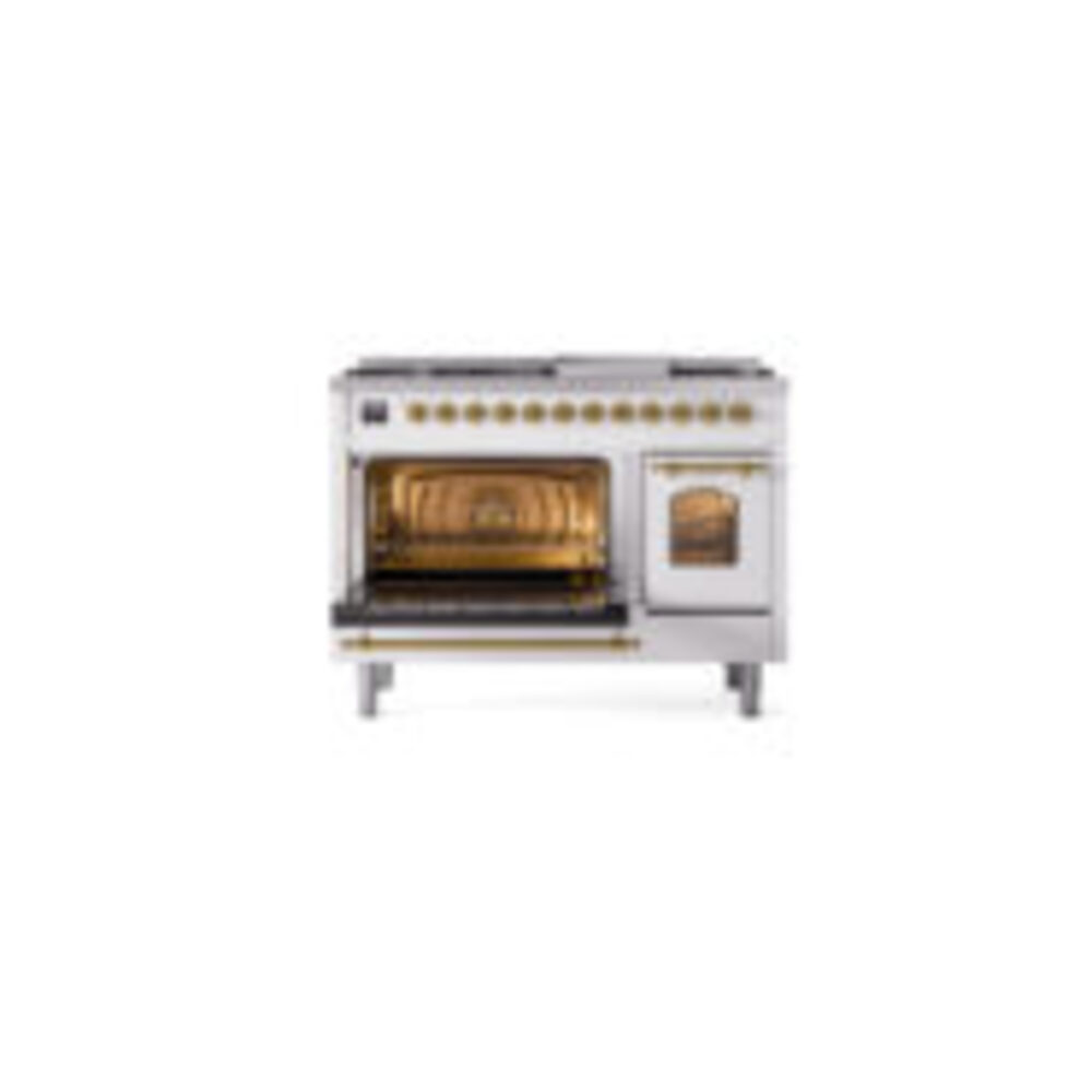 ILVE_UP48FNMPWHGLP_Nostalgie_II_48"_Dual_Fuel_Range_main_oven_door_opened