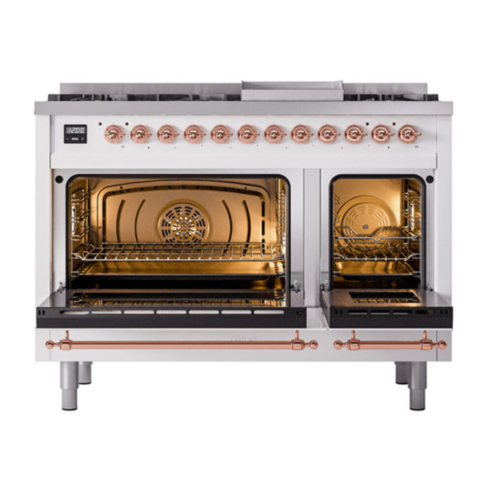 ILVE_UP48FNMPWHP_Nostalgie_II_48"_Dual_Fuel_Range_oven_door_opened