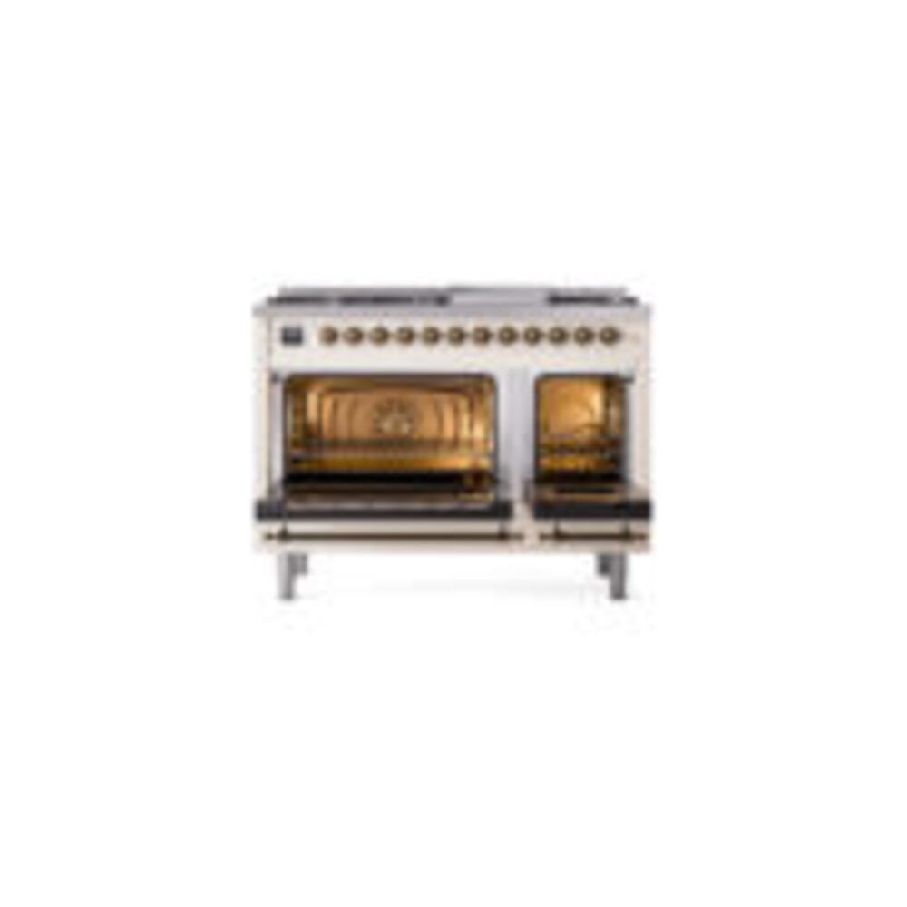 ILVE_UP48FQNMPAWB_Nostalgie_II_48"_Dual_Fuel_Range_oven_door_opened