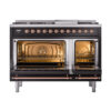 ILVE_UP48FQNMPBKP_Nostalgie_II_48"_Dual_Fuel_Range_oven_door_opened