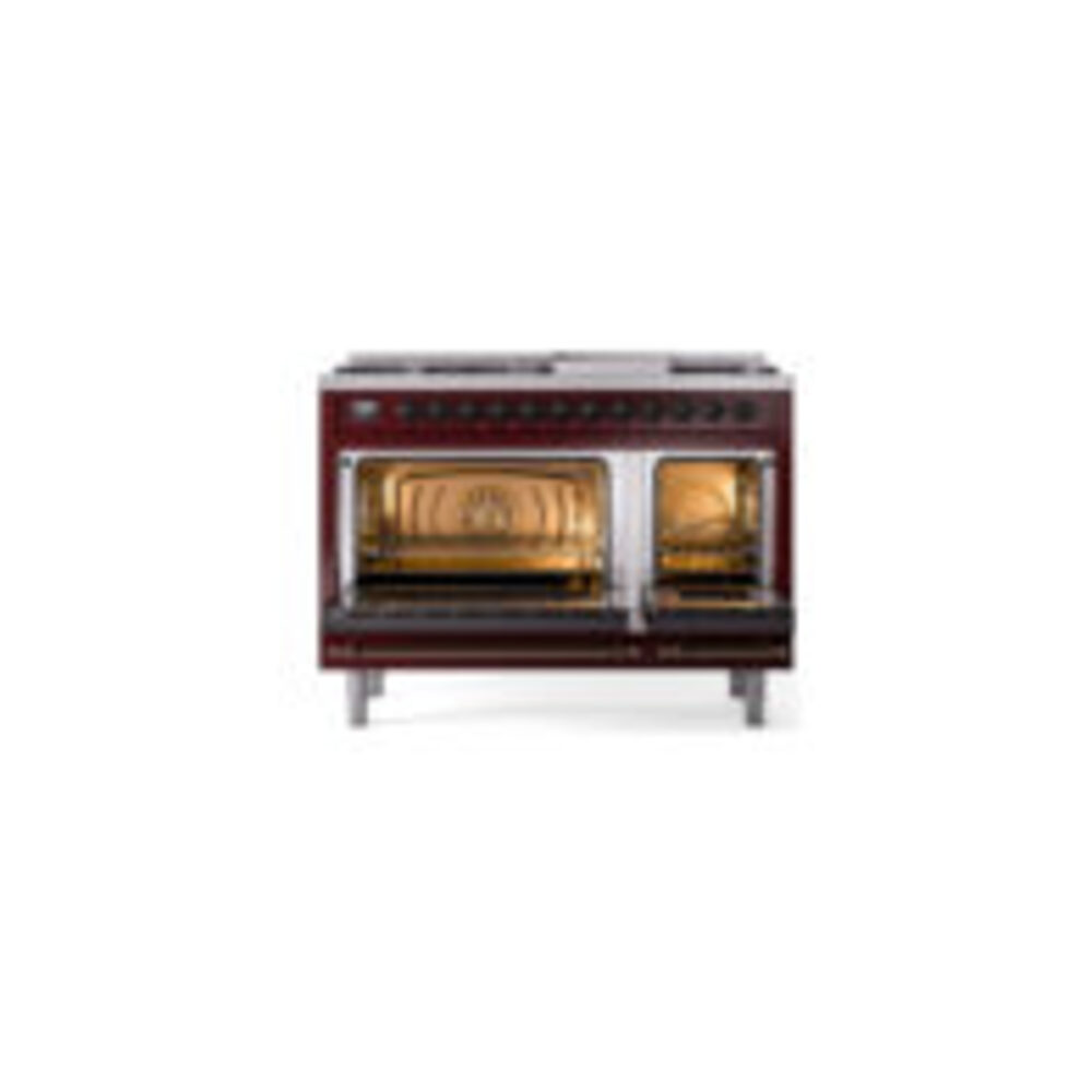 ILVE UP48F Nostalgie II 48 inch Dual Fuel Range with 5.02 cu. ft. Total Double Oven Capacity