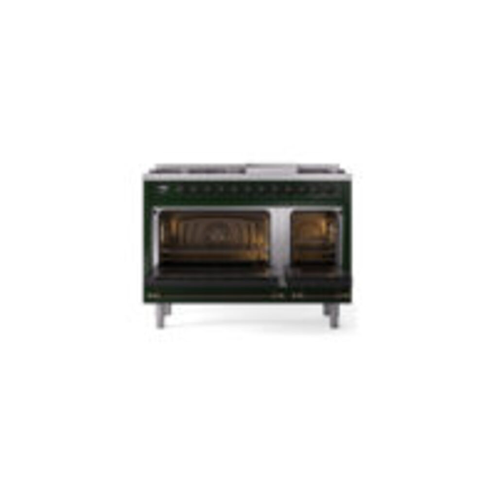 ILVE UP48F Nostalgie II 48 inch Dual Fuel Range with 5.02 cu. ft. Total Double Oven Capacity