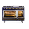 ILVE_UP48FQNMPMBG_Nostalgie_II_48"_Dual_Fuel_Range_oven_door_opened