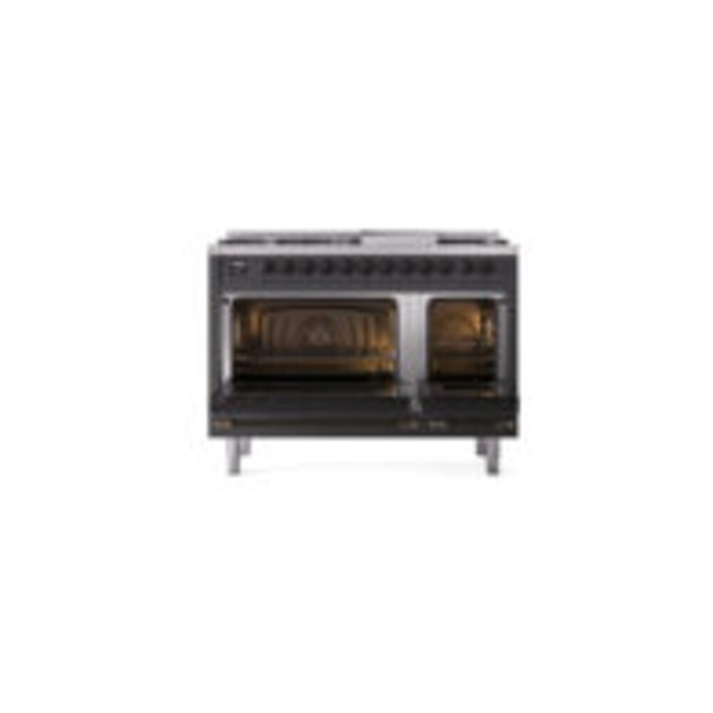 ILVE UP48F Nostalgie II 48 inch Dual Fuel Range with 5.02 cu. ft. Total Double Oven Capacity