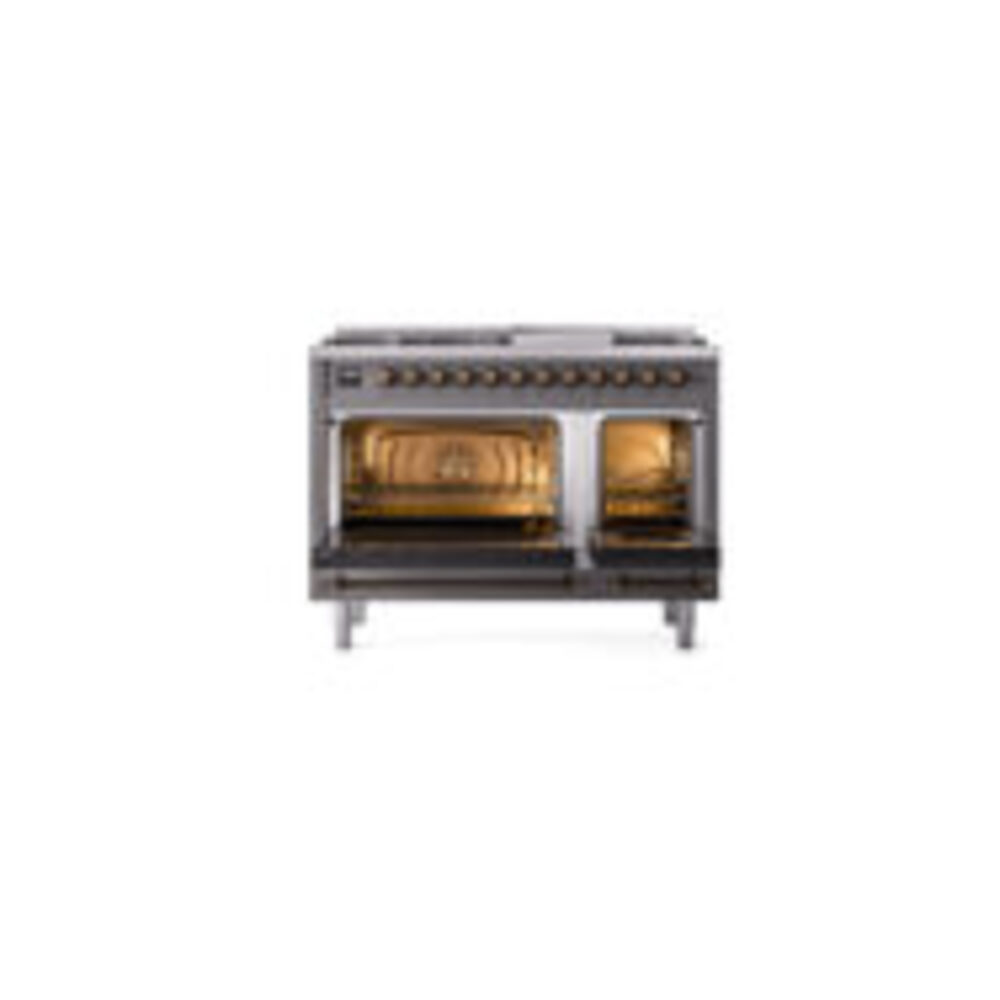 ILVE_UP48FQNMPMGB_Nostalgie_II_48"_Dual_Fuel_Range_oven_door_opened