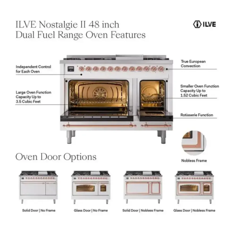 ILVE UP48F Nostalgie II infographic