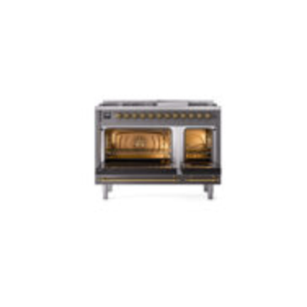ILVE_UP48FQNMPMGGLP_Nostalgie_II_48"_Dual_Fuel_Range_oven_door_opened