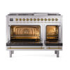 ILVE_UP48FQNMPSSG_Nostalgie_II_48"_Dual_Fuel_Range_oven_door_opened