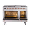 ILVE_UP48FQNMPSSP_Nostalgie_II_48"_Dual_Fuel_Range_oven_door_opened