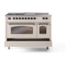 ILVE_UP48FSNMPAWBLP_Nostalgie_II_48"_Dual_Fuel_Range_drawer_opened