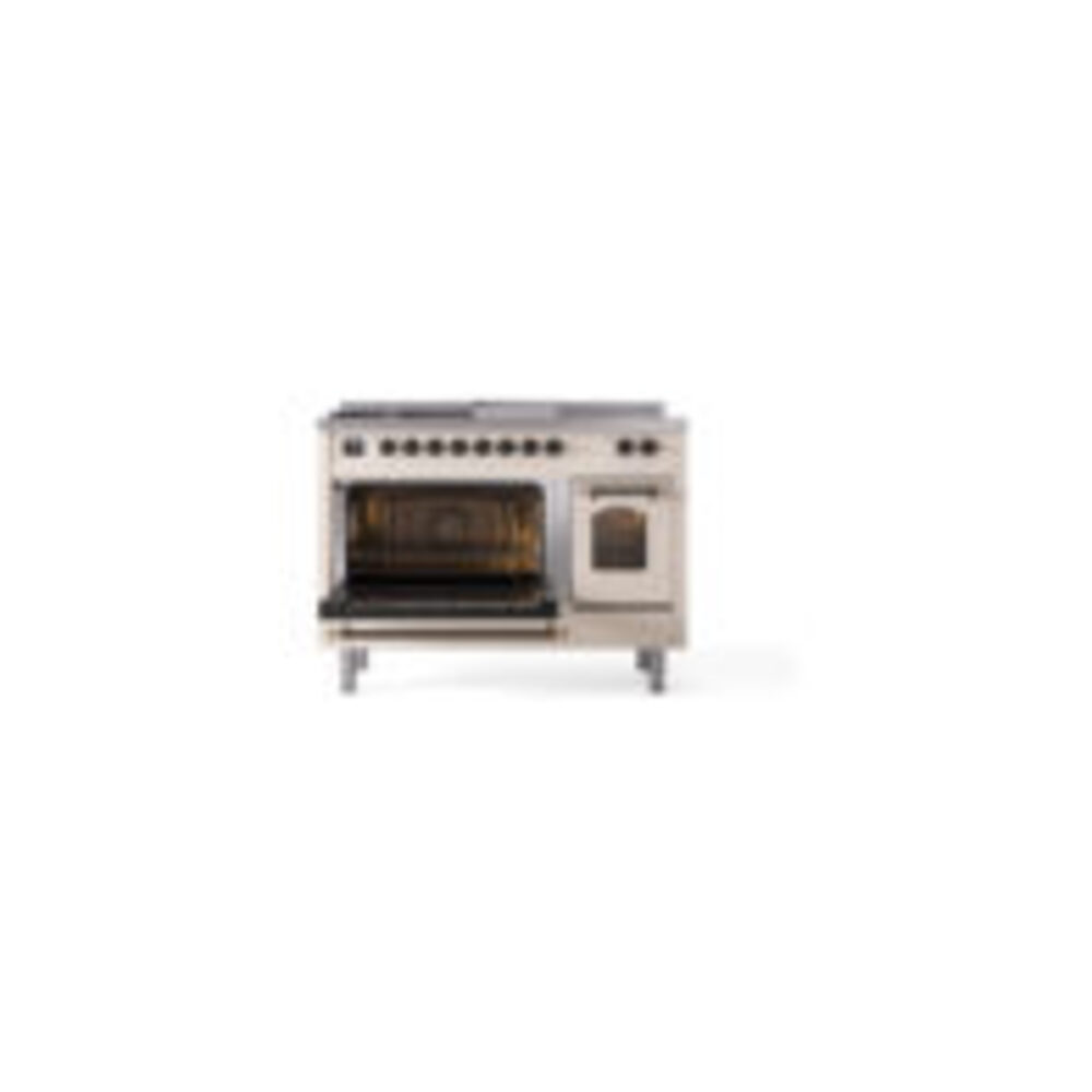 ILVE_UP48FSNMPAWB_Nostalgie_II_48"_Dual_Fuel_Range_main_oven_door_opened