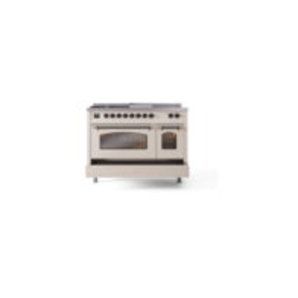 ILVE_UP48FSNMPAWB_Nostalgie_II_48"_Dual_Fuel_Range_drawer_opened