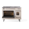 ILVE_UP48FSNMPAWCLP_Nostalgie_II_48"_Dual_Fuel_Range_main_oven_door_opened