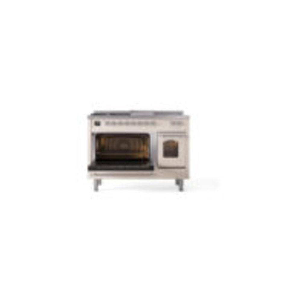 ILVE_UP48FSNMPAWC_Nostalgie_II_48"_Dual_Fuel_Range_main_oven_door_opened