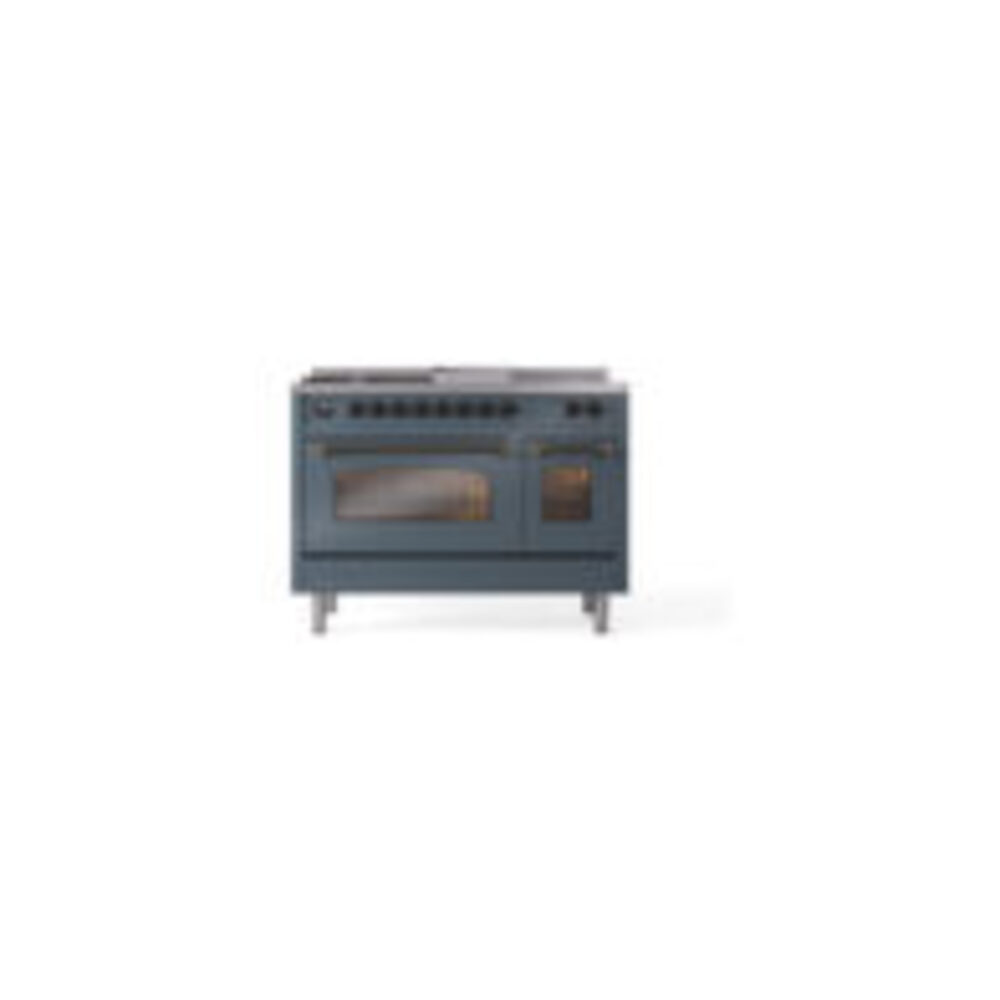 ILVE_UP48FSNMPBGBLP_Nostalgie_II_48"_Dual_Fuel_Range_front_view