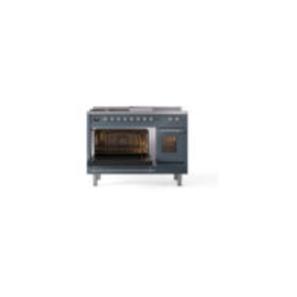 ILVE_UP48FSNMPBGC_Nostalgie_II_48"_Dual_Fuel_Range_main_oven_door_opened