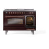 ILVE_UP48FSNMPBUP_Nostalgie_II_48"_Dual_Fuel_Range_side_oven_door_opened
