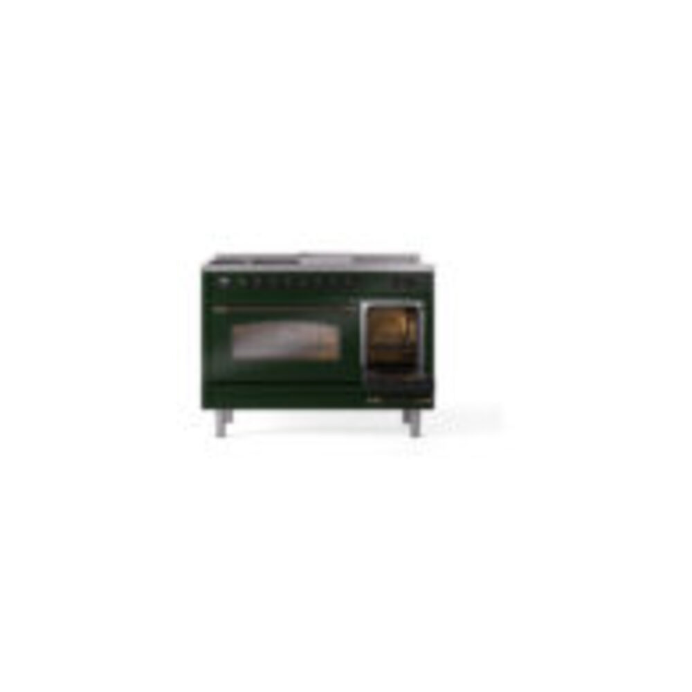 ILVE_UP48FSNMPEGBLP_Nostalgie_II_48"_Dual_Fuel_Range_side_oven_door_opened