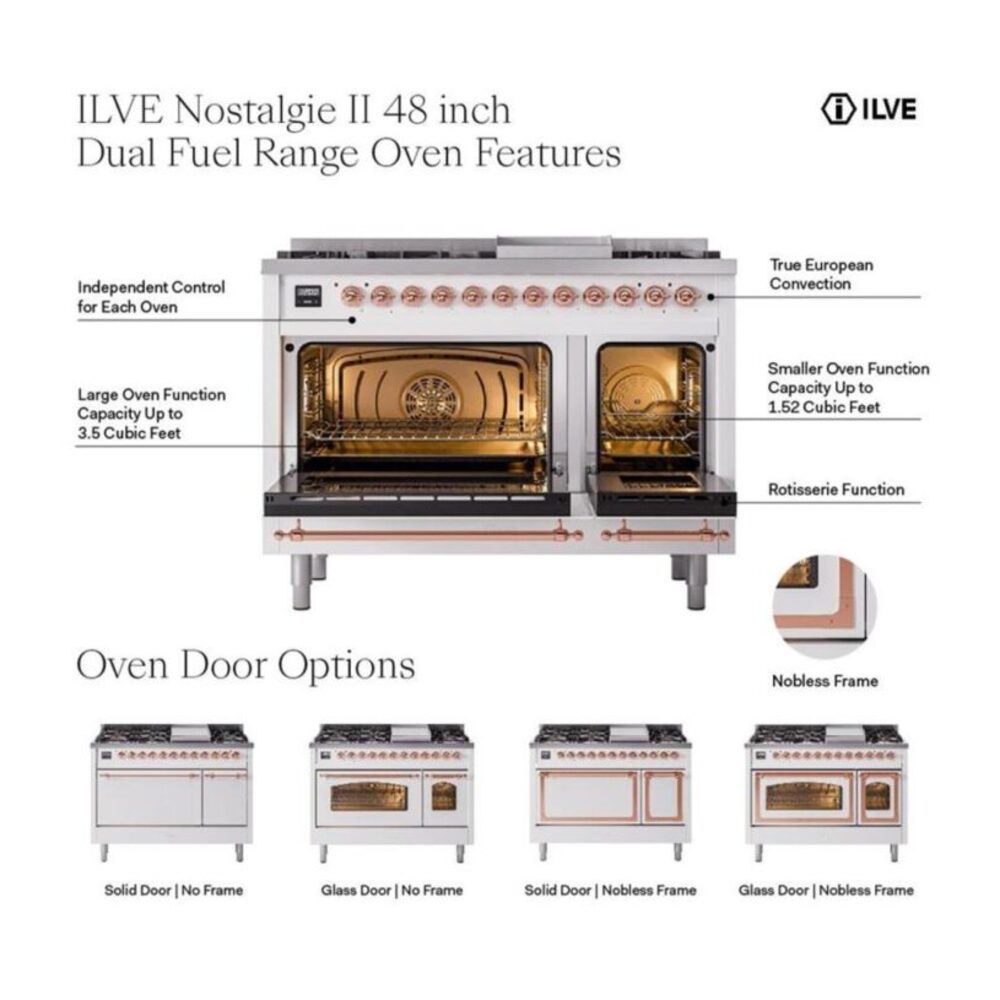 ILVE UP48F Nostalgie II 48 inch Dual Fuel Range