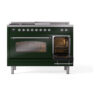 ILVE_UP48FSNMPEGCLP_Nostalgie_II_48"_Dual_Fuel_Range_side_oven_door_opened