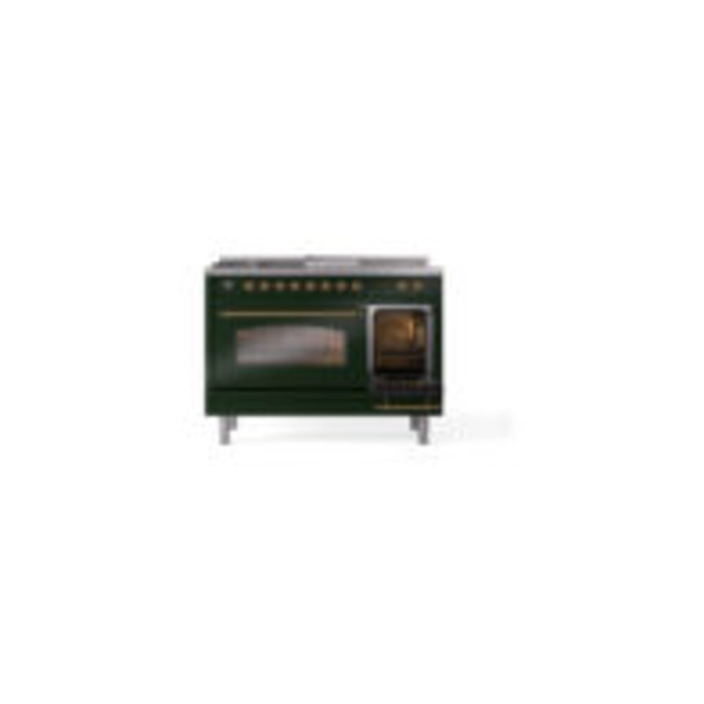 ILVE_UP48FSNMPEGGLP_Nostalgie_II_48"_Dual_Fuel_Range_side_oven_door_opened