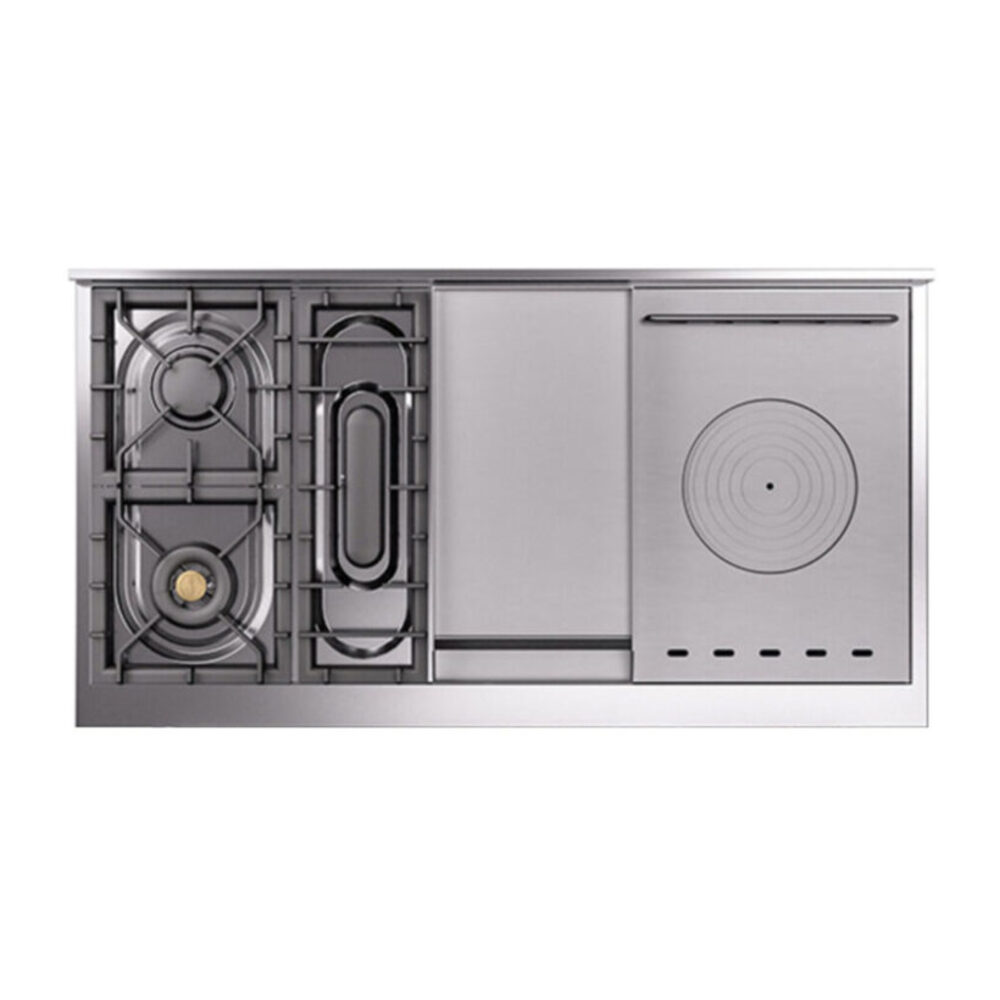 ILVE UP48F Nostalgie II 48 inch Dual Fuel Range with 5.02 cu. ft. Total Double Oven Capacity