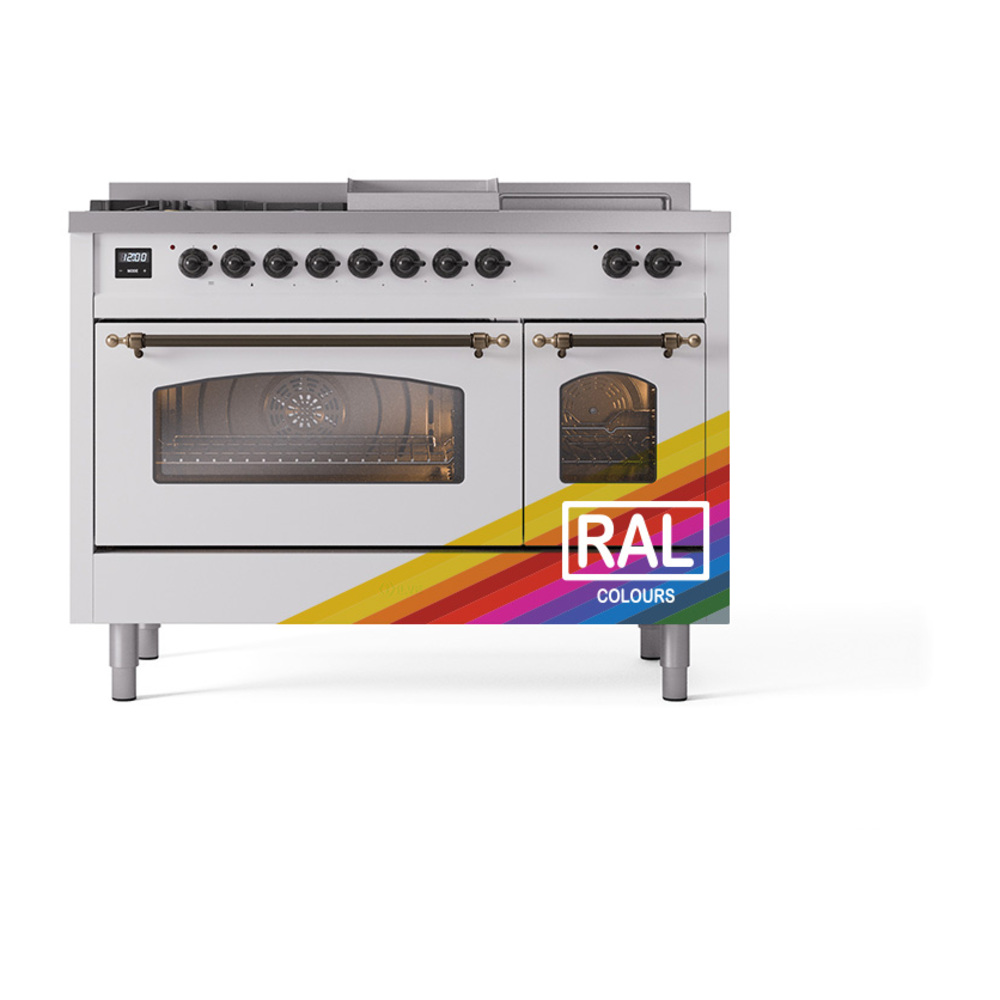 ILVE_UP48FSNMPRAB_Nostalgie_II_48"_Dual_Fuel_Range_front_view