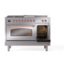ILVE_UP48FSNMPSSPLP_Nostalgie_II_48"_Dual_Fuel_Range_side_oven_door_opened