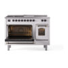 ILVE_UP48FSNMPWHB_Nostalgie_II_48"_Dual_Fuel_Range_main_oven_door_opened
