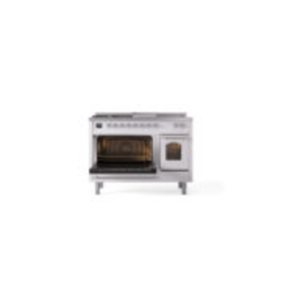 ILVE_UP48FSNMPWHC_Nostalgie_II_48"_Dual_Fuel_Range_main_oven_door_opened