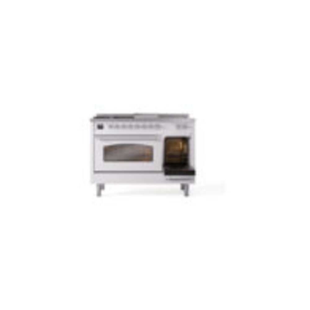 ILVE_UP48FSNMPWHC_Nostalgie_II_48"_Dual_Fuel_Range_side_oven_door_opened