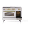 ILVE_UP48FSNMPWHG_Nostalgie_II_48"_Dual_Fuel_Range_side_oven_door_opened