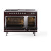 ILVE_UP48FSQNMPBUCLP_Nostalgie_II_48"_Dual_Fuel_Range_oven_door_opened